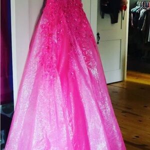 Jovani Fuchsia Gown